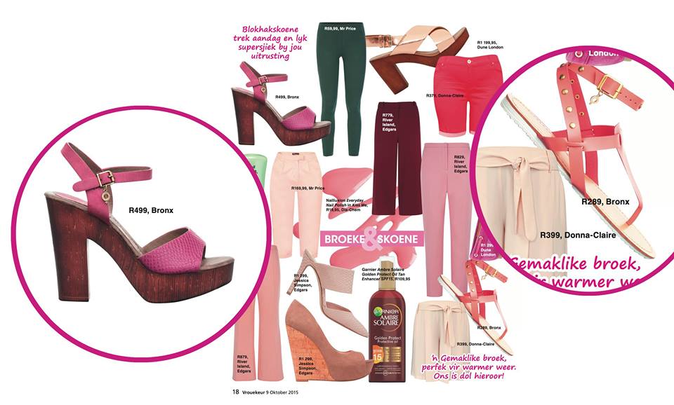 Spotted our Salome heels and Reece sandals featured in the <a href="/Vrouekeur/">Vrouekeur</a>. Loving the pink hue!