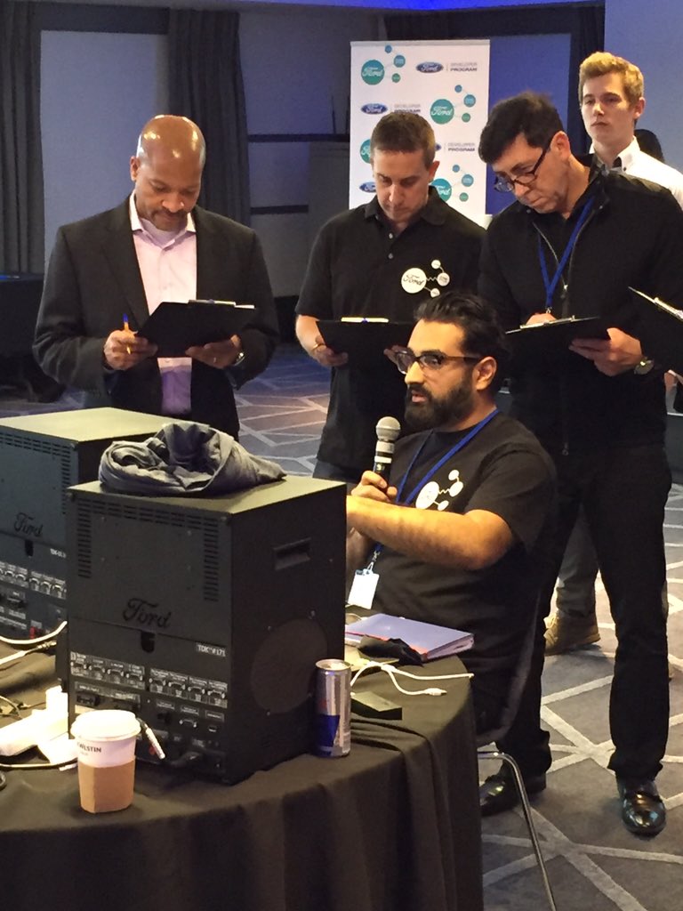 FordNewsEurope's tweet photo. ๐ Judging at our 24 App Challenge is underway. Best of luck to all entrants. #FordDev #FordWebSummit #WebSummit https://t.co/wv6P2nkmnZ