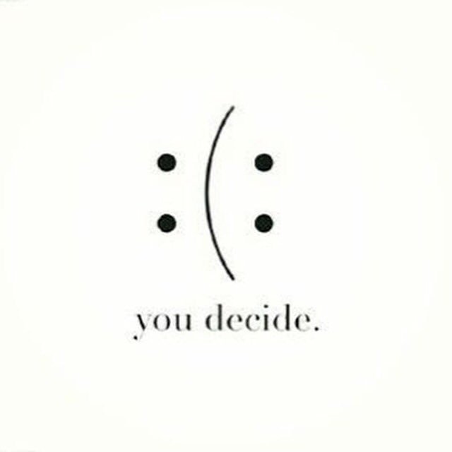 stefaniaspezza's tweet photo. Ricorda che tu hai il potere di decidere come reagire ad ogni situazione! :)  :( #behappy #smile #joy https://t.co/JgGzY09mzP