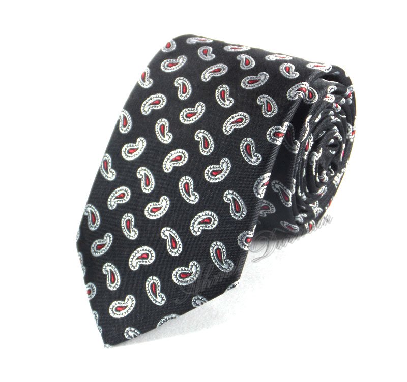 Siyah Beyaz Kırmızı Küçük Şal Desenli Kravat 6102
Desenli Kravat 7,5 cm Modern Orta Stil 
sadekravat.com/siyah-beyaz-ki……