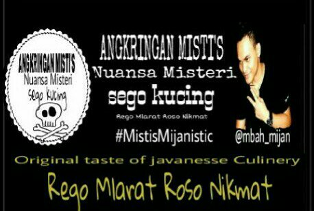 UniversalIndigo's tweet photo. Spanduk, banner, menu dan spotlight roda Angkringan Mistis nanti sama memakai gambar ini #1stMbahMijanNistic https://t.co/vxIYEx8RiT