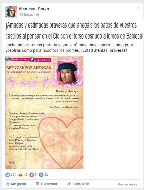 caminodelcid's tweet photo. Para las chicas más cañeras de la Edad Media: @Medievalbravo. Su página de Fb muy divertida! #conmuchohumor https://t.co/D7Oogf9Cjn