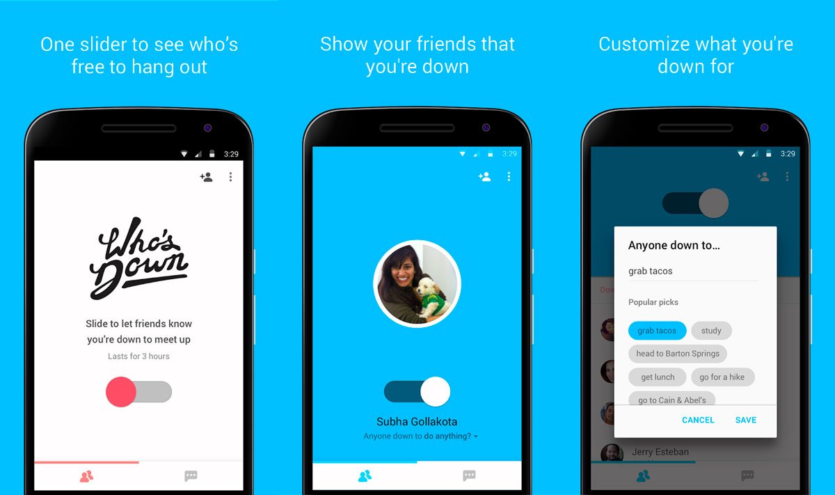 elandroidelibre's tweet photo. Who’s Down la nueva app de Google para que tus amigos sepan que puedes quedar https://t.co/SrP7ngQL3L https://t.co/8VabzaADN7