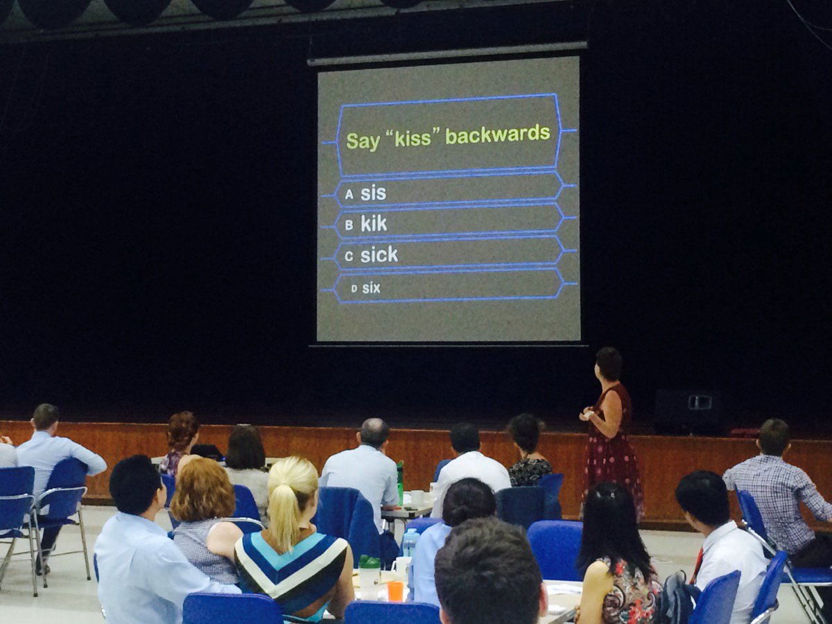 BISLearning's tweet photo. Great presentation from Andrea on engaging students in developing Phonological understanding https://t.co/GdDB8x1ZIU
