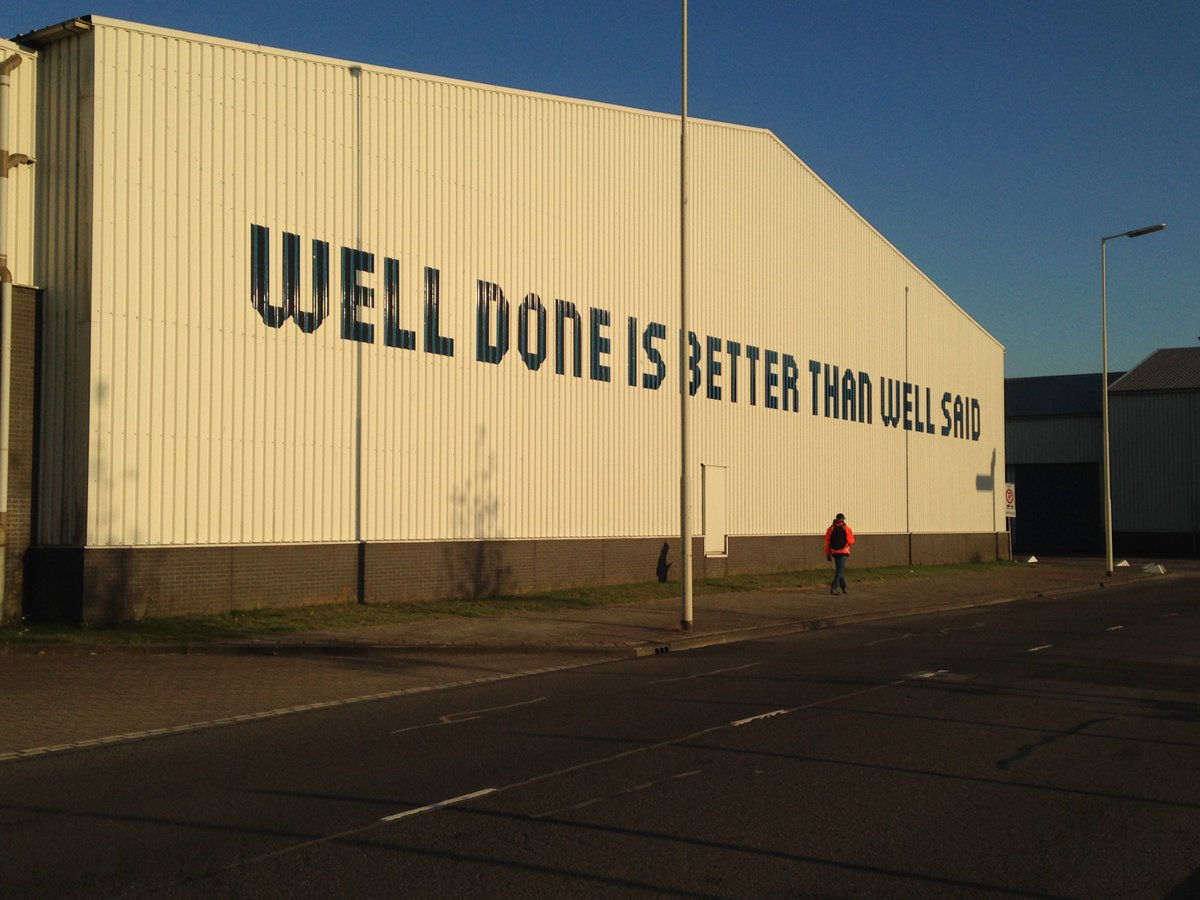 Reversionmusic's tweet photo. True to Rotterdam fashion: The writing's on the wall. #locationscouting #rotterdamwest #nononsense https://t.co/VQeczaoNzr
