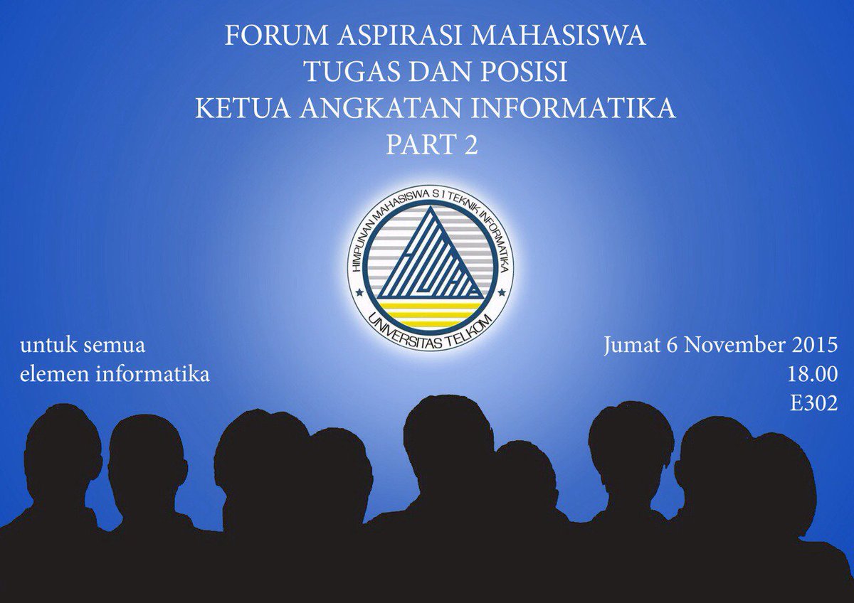himaiftelkom's tweet photo. Guys, bakal ada pembahasan tentang ketua angkatan selanjutnya nih.
Diharapkan kehadiran kalian semua :3 #PITBB https://t.co/xhfN3Q9QWi