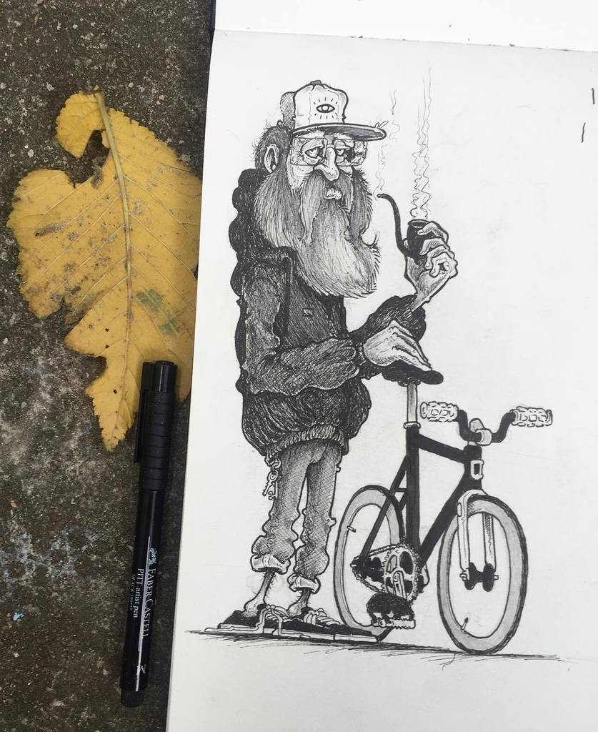 Fixed gear dudeson takin a break from shredding The pavement to enjoy some herd out of his… ift.tt/1Q7WdLG
