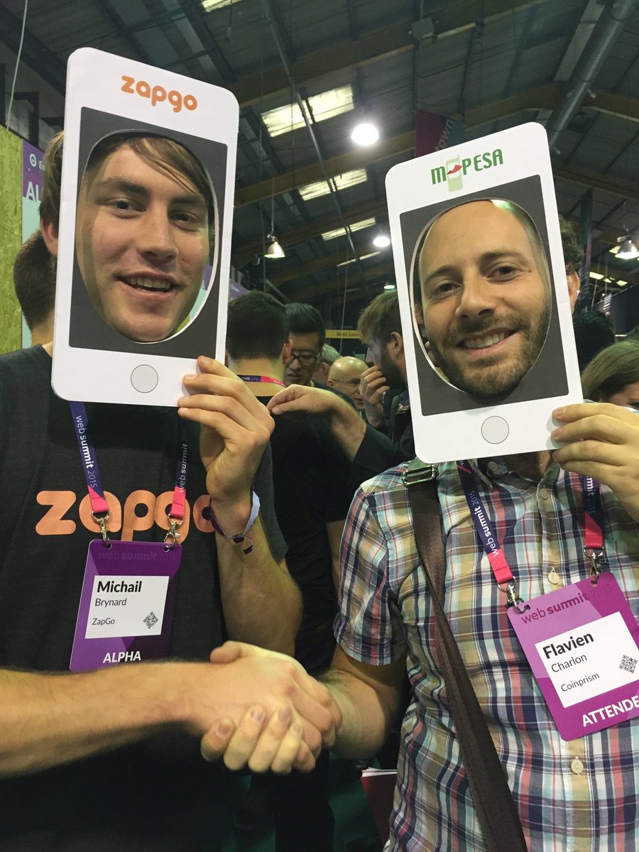Thank you to @coinprism for coming to our stand! #websummit #WebSummit2015 #ZapGoWallet zapgo.co
