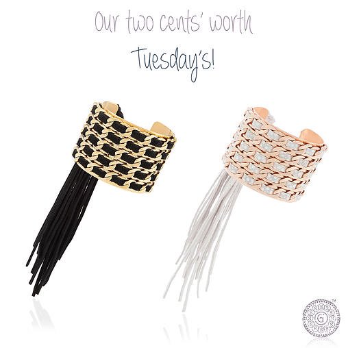 CelsteelDiamond's tweet photo. RT @goldography To Fringe or not to Fringe? #RoseTone, #GoldTone, #Leather, #Cuffs, #Bangles, #Jewelry, #Jewellery https://t.co/urfUl3H3qh