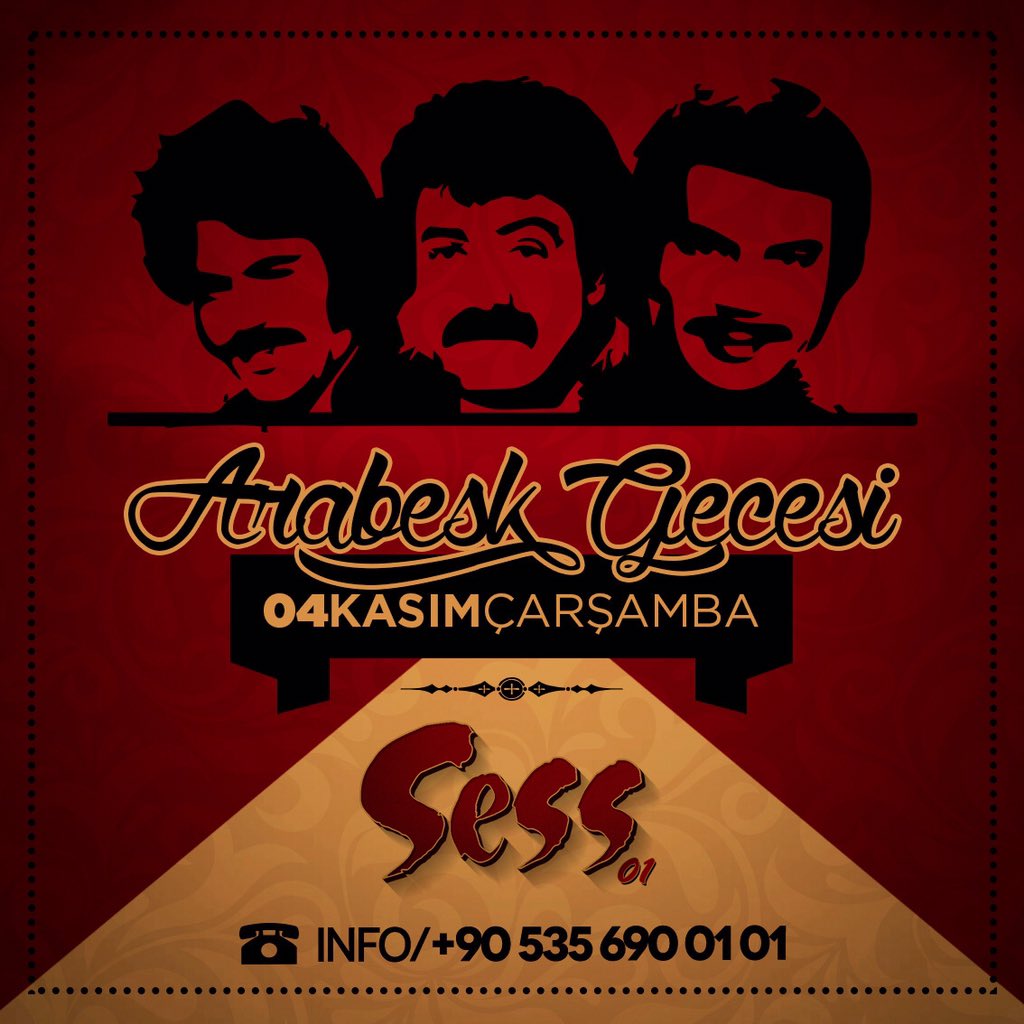 sessadana's tweet photo. Bu çarşamba Sess Arabesk Gecesi kaçmaz @sessadana https://t.co/XCRUulEMQz