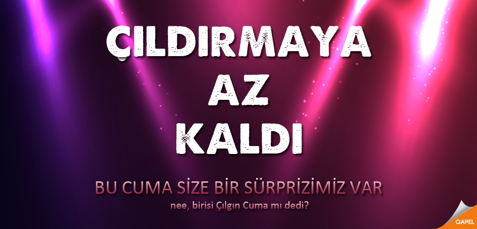 QapelCom's tweet photo. ÇILDIRMAYA AZ KALDI.
Bu Cuma size bir sürprizimiz var.
Takipte Kalın...

#Qapel #Cuma #Sürpriz #TakiteKal https://t.co/CRUdIlmmbE