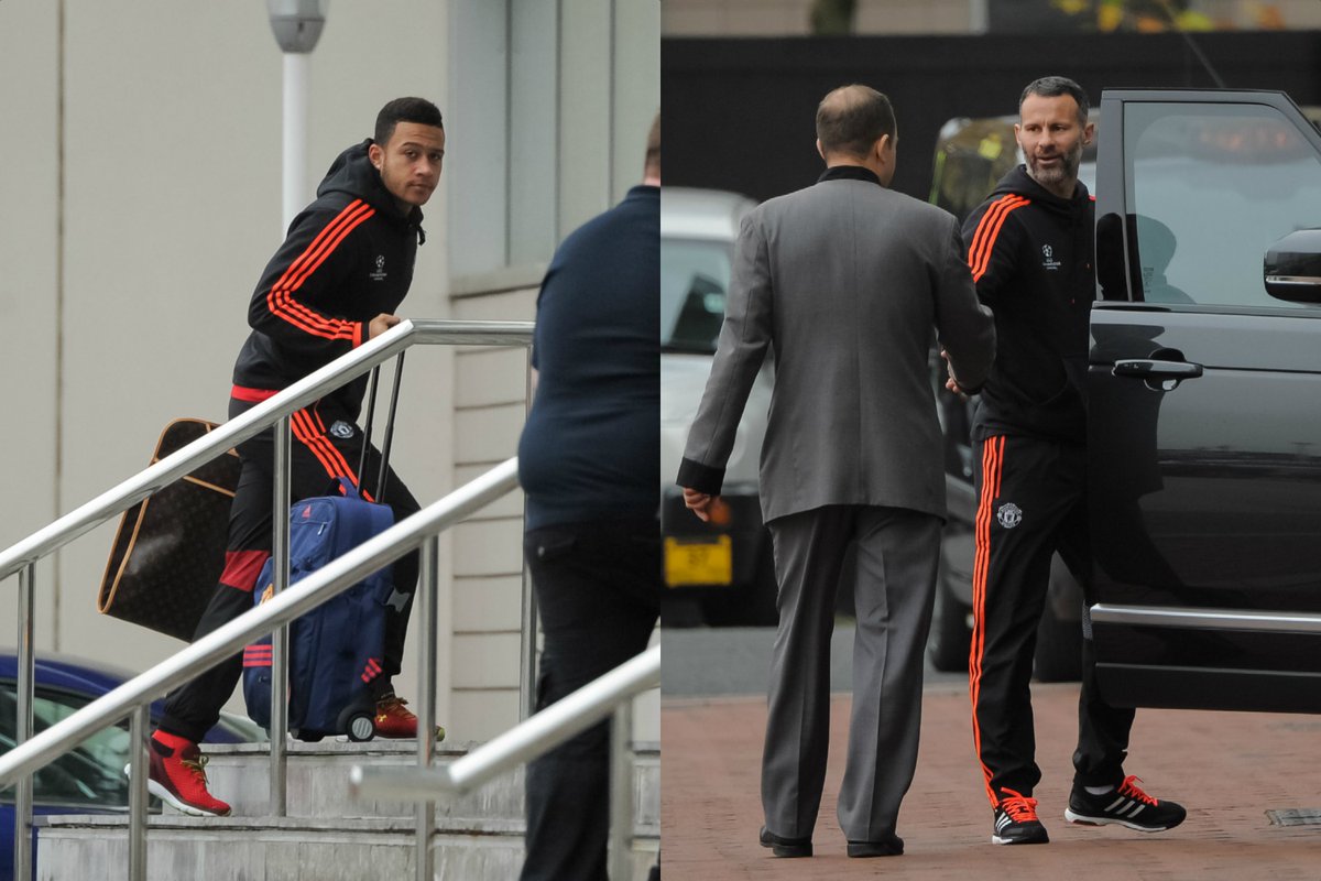 Naughty: Memphis Depay misses Man Uniteds bus to team hotel pre match v CSKA [pictures]