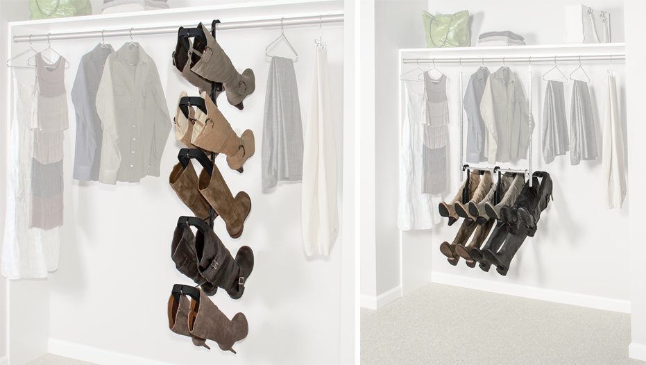 BootButler's tweet image. #DYK: Our #BootButler can be mixed + matched to fit your closet + needs. Hang #boots vertically or side-by-side.