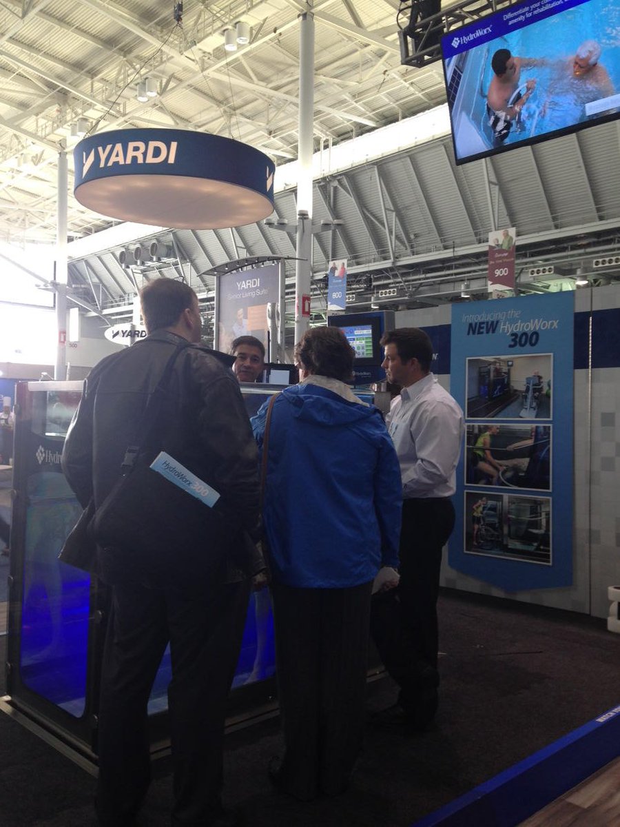 NicoleBiesecker's tweet photo. Learning the benefits of aquatic therapy and the #hydroworx300 at #leadingage2015 https://t.co/dgYv4mBLWq