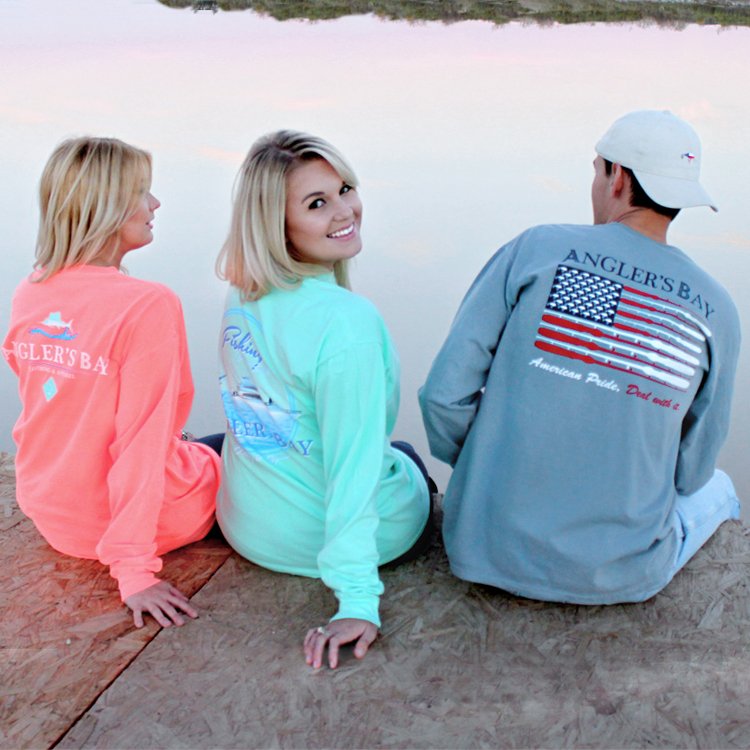 anglersbay's tweet photo. So long #summer! Hello, #fall! Get ready for the cooler weather with one of our new long sleeve tees today! https://t.co/zNEp2C96GV
