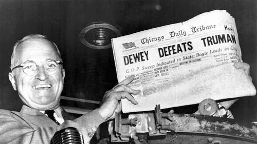 WeAreWSD's tweet photo. #OTD (11/2) in 1948, Truman defeats Dewey, credits Whistle Stop tour, targeted messaging https://t.co/Vf0WzEO98p https://t.co/tBSPvPJUIB