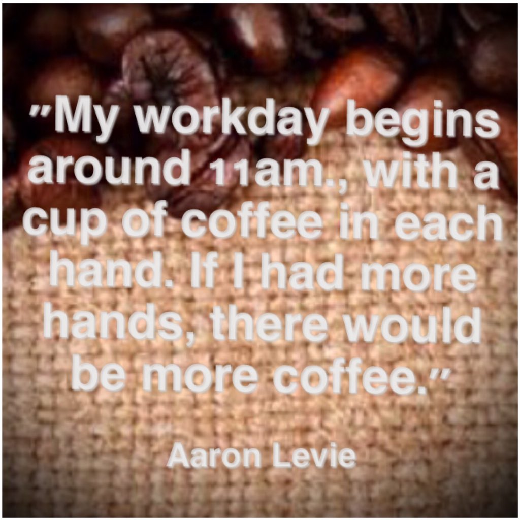 How do you start your day? #brucoffee #aaronlevie