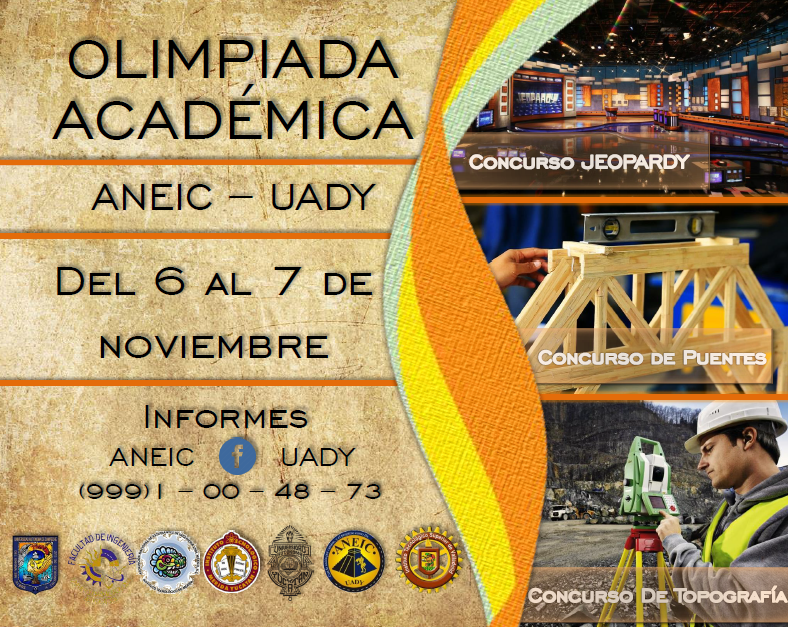 cefiuady's tweet photo. ¡OLIMPIADA ACADÉMICA ANEIC UADY!

6 y 7 de noviembre, en las instalaciones de FIUADY. https://t.co/f5rDhyalwy