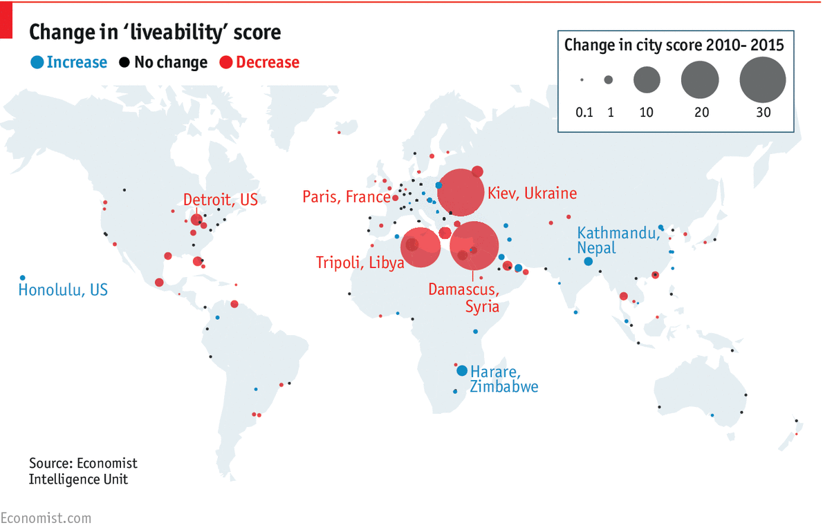 TheEconomist's tweet photo. Which are the best cities in the world to live in?
1. Melbourne
2. Vienna
3. Vancouver
https://t.co/eiP0x80ibf https://t.co/3BEdEEB8oq