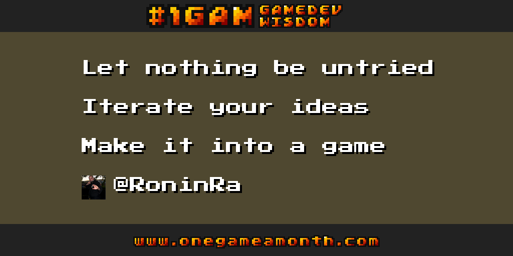 OneGameAMonth tweet picture