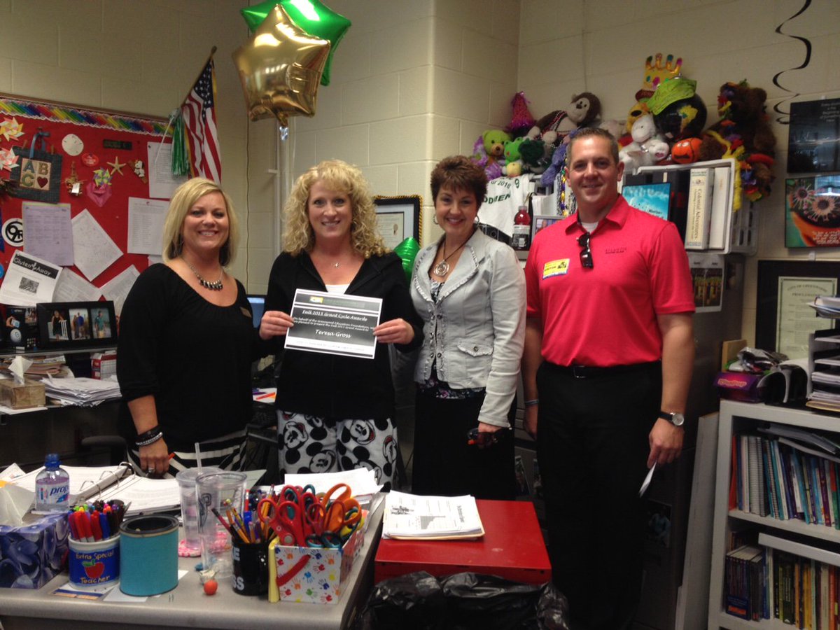 Mrs. Gross, Westwood teacher receiving <a href="/gef_gw/">GW Edu. Foundation</a> grant for "Linking Legos to Science". Congratulations!