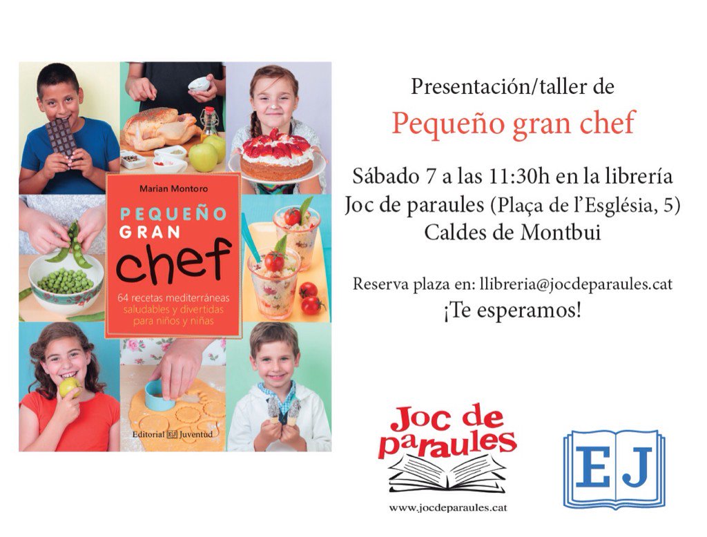 Llibjocdeparaul's tweet photo. @edjuventud Aquest dissabte farem tiramisu amb la Marian Montoro i el seu Pequeño gran chef https://t.co/Gx1zMYQqyX