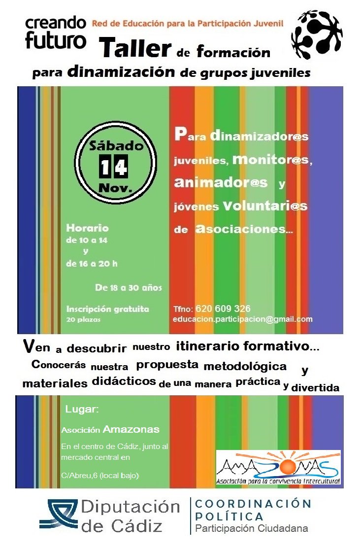 Confirmadas Fecha y lugar...Sab14Nov en la Asociación Intercultural Amazonas <a href="/ASOAMAZONAS/">ASOCIACIÓN AMAZONAS</a> Cádiz