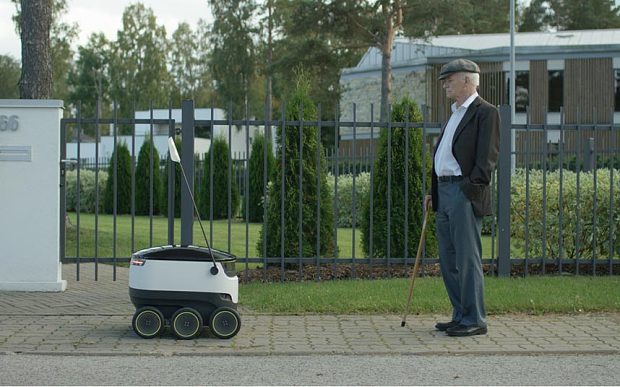 wellbelove's tweet image. Skype founders invent self-driving robot that can deliver groceries for £1 j.mp/1Me2xzJ