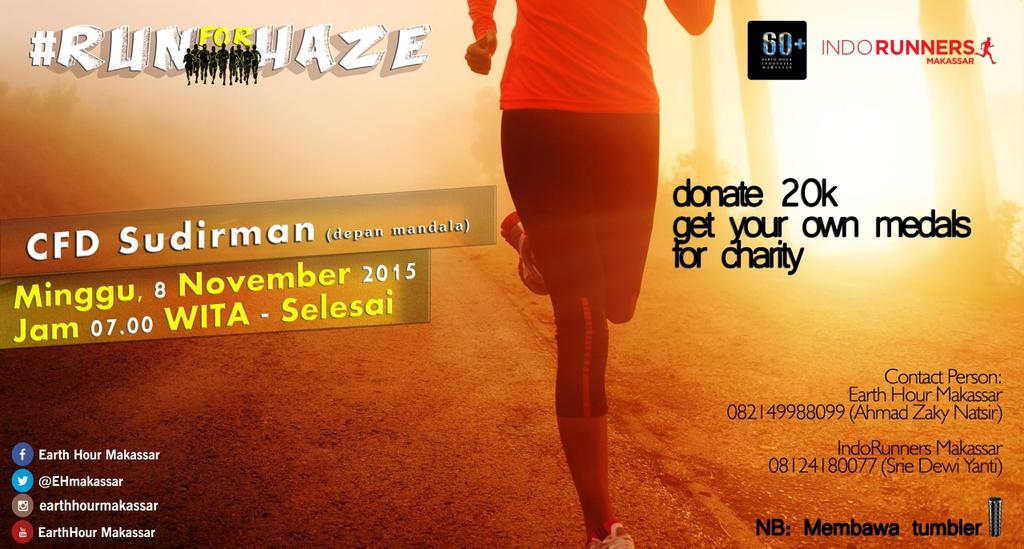 EHmakassar's tweet photo. Siapkan jg dirimu utk berlari & berdonasi di #RunForHaze brsm @IndoRunners Makassar. :D #BantuKorbanAsap #MariLari https://t.co/kpfnY38bi5