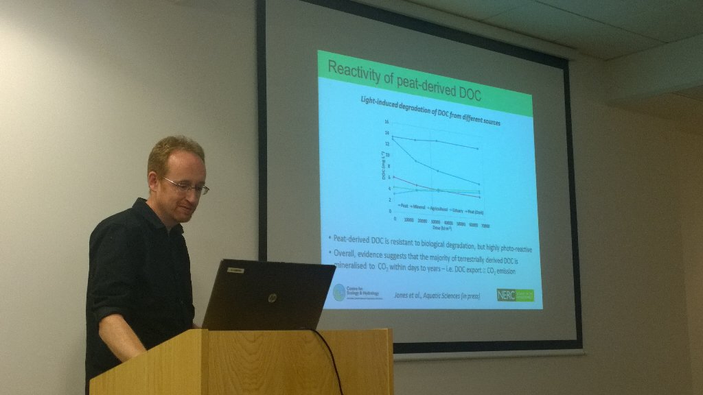 BESClimate's tweet photo. Chris Evans presenting Peatlands and Climate Change Mitigation #EcoMit15 @BritishEcolSoc @BESPlantSoilEco https://t.co/jqVcPVSByj
