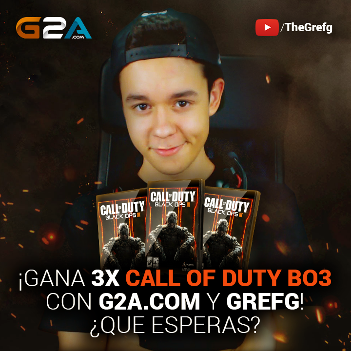 ¿No ves la hora de jugar Call of Duty BO3? ¡Puedes ganar 3 con <a href="/G2A_ES/">G2A en Español</a> y <a href="/TheGrefgYT/">Grefg CF</a>! +info: bit.ly/1KVWxq2