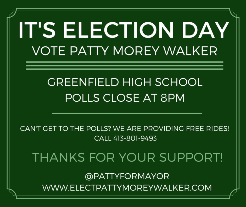 PattyforMayor's tweet photo. #greenfieldvotes https://t.co/i7xfEhgHlU