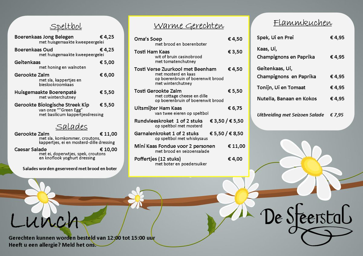 Sfeerstal's tweet photo. Kom onze nieuwe lunchkaart ontdekken:  #nieuwveen #sfeerstal #lunch #streekproducten https://t.co/lflRhEDXZU
