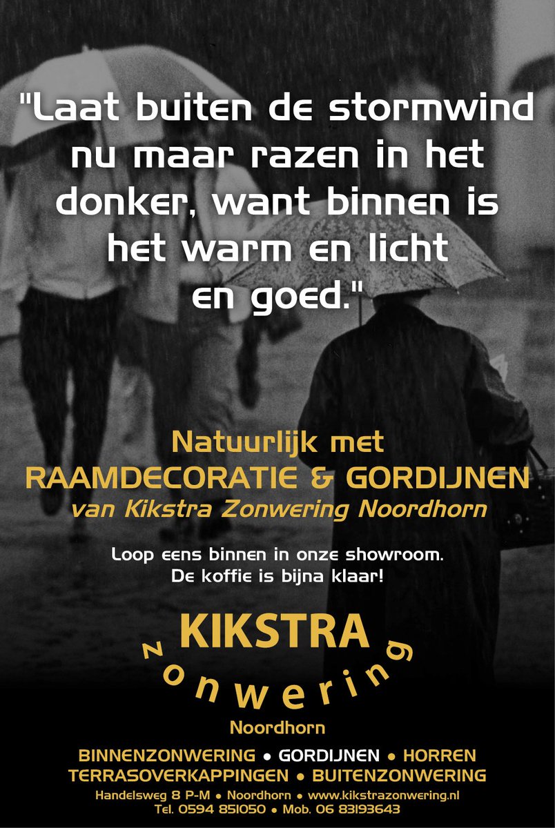 Vandaag in de <a href="/De_Streekkrant/">De Streekkrant</a>  deze mooi najaarsadvertentie.
