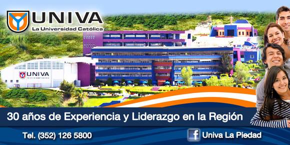 Felicidades al campus <a href="/LaPiedadUNIVA/">UNIVALaPiedad</a> por motivo de su trigésimo aniversario de fundación. <a href="/SistemaUNIVA/">UNIVA</a>