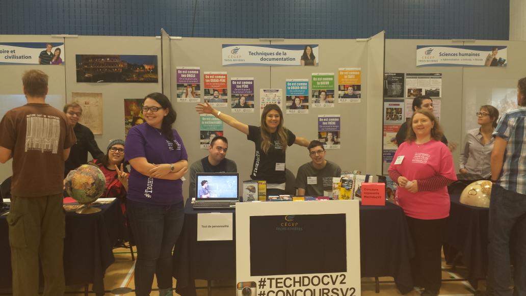 techdoctr's tweet photo. C'est commencé pour #techdoctr formulaire pour gagner des livres venez nous voir #techdocv2 #cegeptr https://t.co/7AFlm8s37x