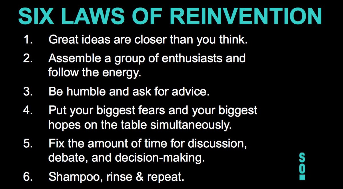 tessnetwork's tweet photo. 6 Laws of Reinvention from @SeattleOpera ED, Kelly Tweeddale. View her #TLCC2015 talk: https://t.co/Ho9fmoKxAt https://t.co/a5srtXrjl2