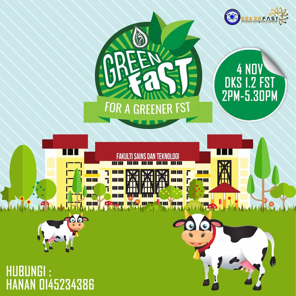 HishamIsRashid's tweet photo. Let's go for a greener FST! #GreenFaST https://t.co/TvBZqWsPdo
