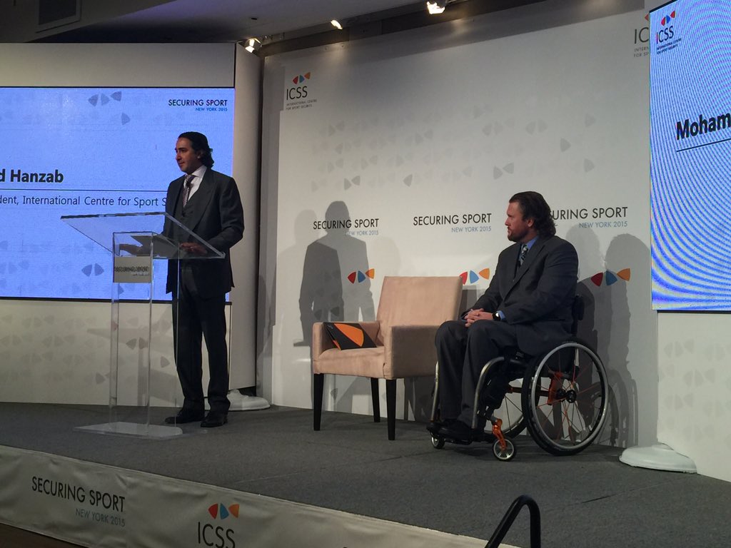 ErinMM18's tweet photo. For the first time in the US! Great opening from the President of @The_ICSS Mohammad Hanzab #SecuringSport @bpg1 https://t.co/sT81uG3pHm