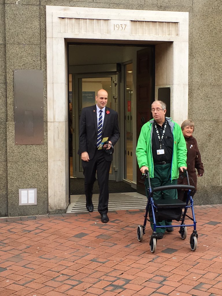 LetsLoopDerby's tweet image. On our way out of @santanderuk in Derby city centre. Loops and staff both great! #Loop2015 #LetsLoopDerby