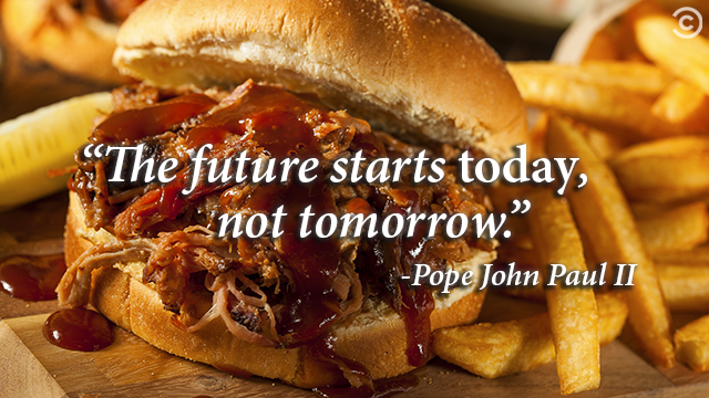 ComedyCentral's tweet photo. Sink your teeth into this #InspirationalSandwich for #NationalSandwichDay. https://t.co/tZylODKXhG