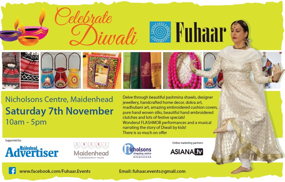 EnjoyMaidenhead's tweet photo. Looking forward to @Fuhaar_events Diwali celebrations in the @NicholsonsSC this Saturday @MaidenheadAds @RBWM https://t.co/qXm5723wHR