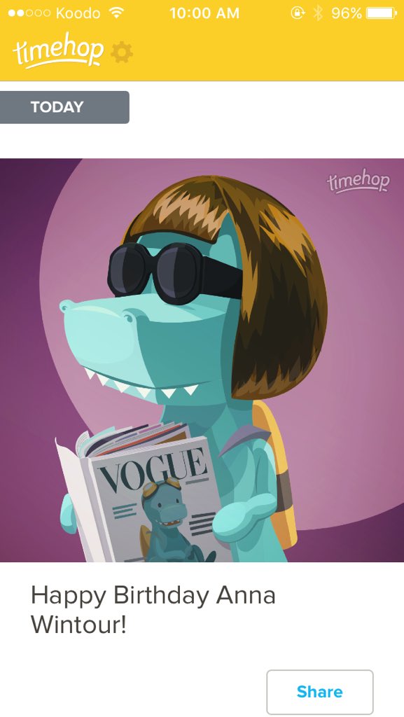 As a fashion student this is iconic, happy birthday Anna Wintour   