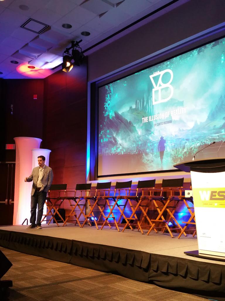 JamesTheJump's tweet photo. The amazing Curtis Hickman everyone! #WESTConf #thevoid #virtualreality #realvirtualreality https://t.co/qupch4hnRA