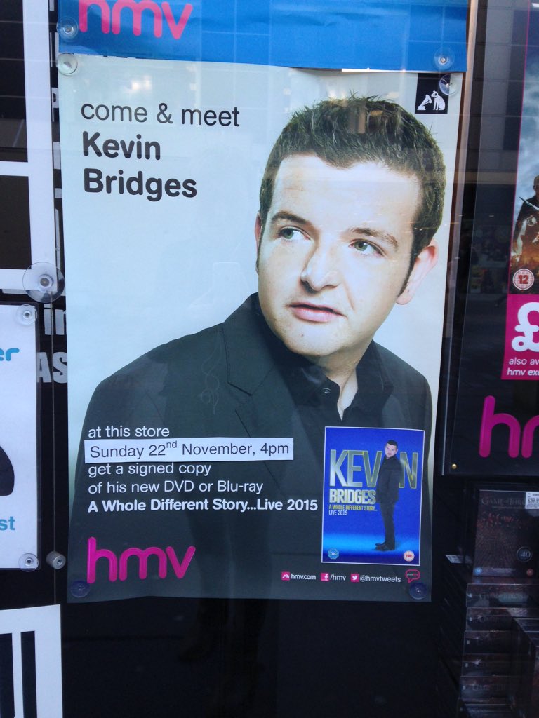 ShareTheWHelfie's tweet photo. @kevinbridges86 we'll of course have a copy of your new DVD with us! #AWholeDifferentStory..Live2015 #WHelfie #Yaldy https://t.co/ooc1QXuOs6