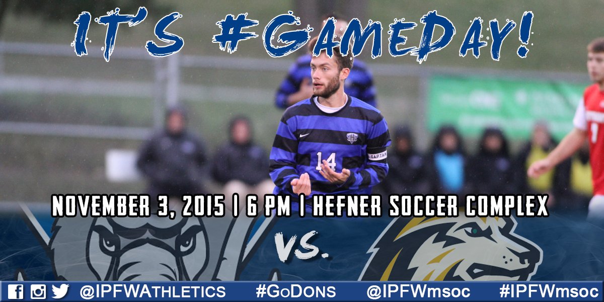 MastodonMSoccer's tweet photo. It's #GameDay as #IPFWmsoc takes on Wright State at 6 tongiht at the HEfner Soccer Complex #GoDons https://t.co/ok0IavKOnM