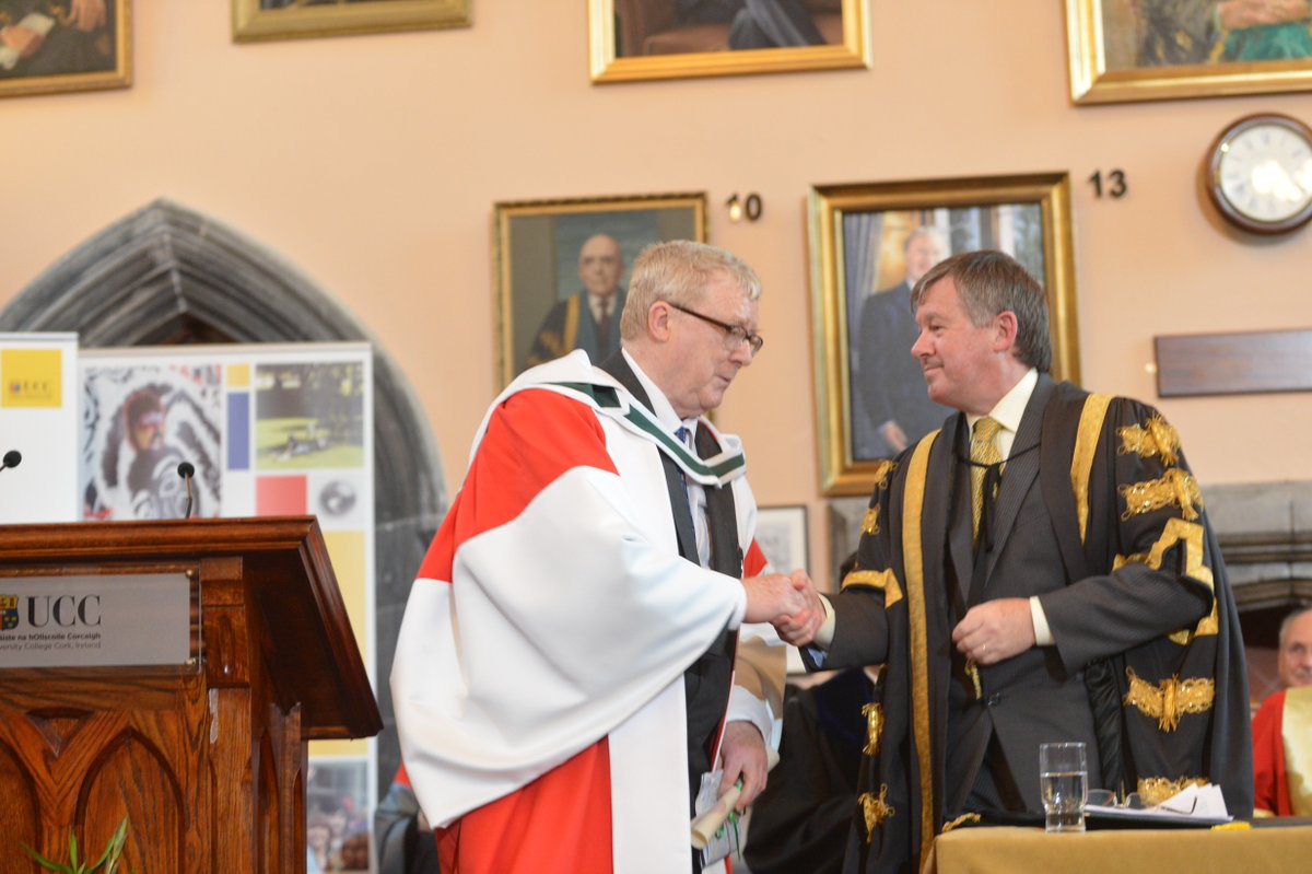 UCC's tweet photo. More great photos by @mikemacphoto of the honorary conferrings on George #Boole Day at UCC: https://t.co/87lIkWeaZb https://t.co/u7Af5koGV5