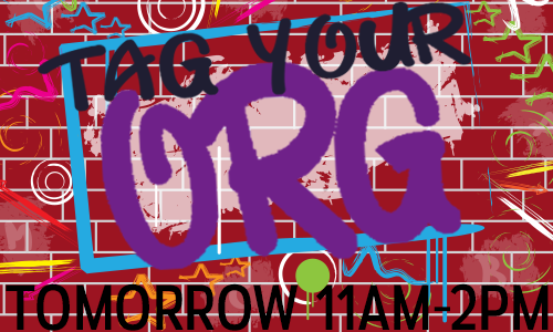 TTUStudentOrgs's tweet photo. Come #TagYourOrg tomorrow in the SUB Food Court next to Copy/Mail! The most tagged Org wins #StreetCred 😎 https://t.co/h4ajHtpGFB