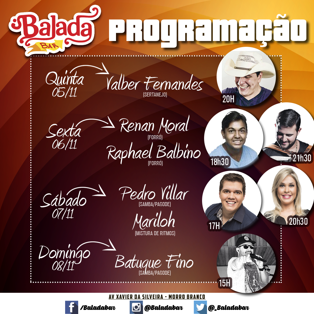 _Baladabar's tweet photo. Tem mta coisa boa essa semana! Confira nossa programação musical
#ProgramacaoMusical
#BaresDeNatal
#SeBeberNaoDirija https://t.co/9QFDeV2ftr