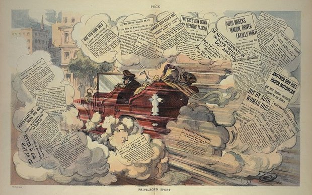 HistoryBureau's tweet photo. The forgotten history of how automakers invented the crime of jaywalking https://t.co/0rAeoltve3 by @josephstromberg https://t.co/LkJJ8Dpq3X